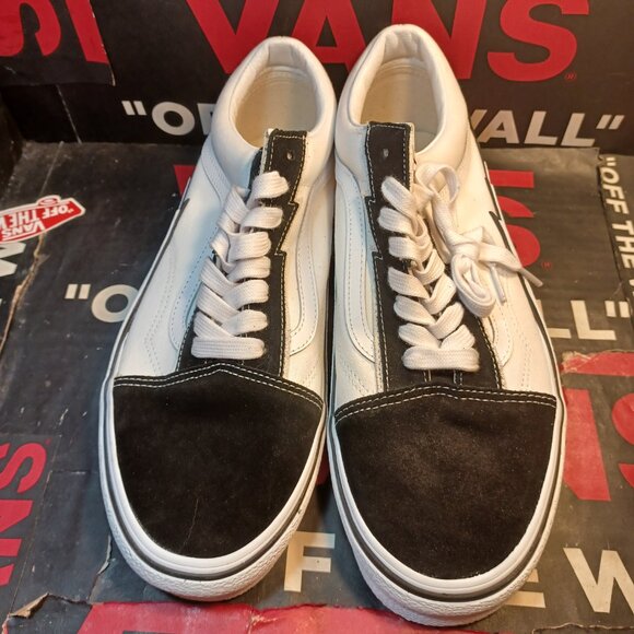 Vans Men's 11.5 Old Skool Bolt Two-Tone Black/White VN0009Q5BMW - Picture 6 of 12